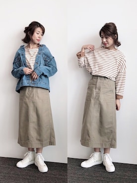 「秋のカフェオレコーデ」｜gocciさん（レディース・160cm）の秋コーディネート