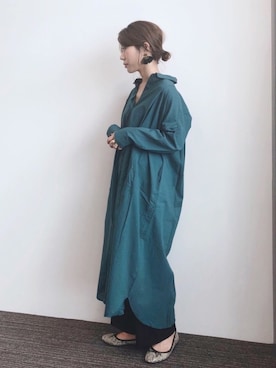 「シャツワンピ」｜gocciさん（レディース・160cm）の秋コーディネート