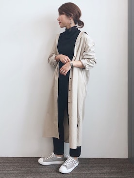 「羽織り」｜「アイテム（その他）」を使った、gocciさん（レディース・160cm）の秋コーディネート