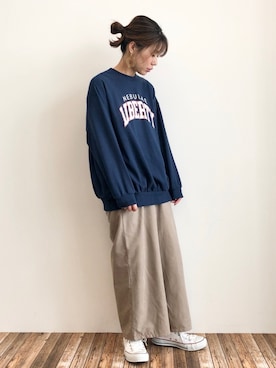 「スウエット」｜「アイテム（その他）」を使った、gocciさん（レディース・160cm）の冬コーディネート