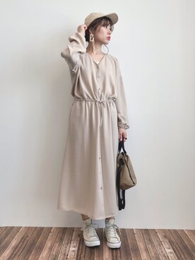 gocciさん（レディース・160cm）の冬コーディネート