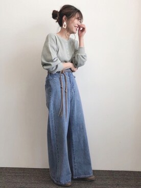 「ワッフル」｜「アイテム（パンプス）」を使った、gocciさん（レディース・160cm）の冬コーディネート