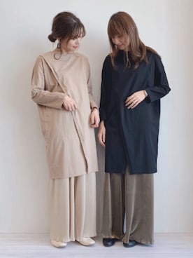 「koe（コエ）のアイテム（その他パンツ）」を使った、gocciさん（レディース・160cm）の春コーディネート