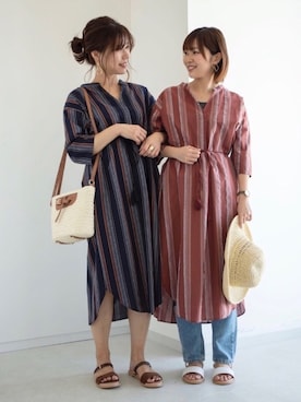 「海」｜「アイテム（その他）」を使った、gocciさん（レディース・160cm）の春コーディネート
