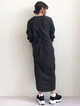Ray Cassin 後ネジリ7分tワンピ を使った人気ファッションコーディネート Wear