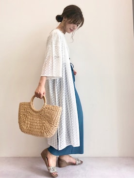 「グラフィックＴ」｜「アイテム（その他）」を使った、gocciさん（レディース・160cm）の夏コーディネート
