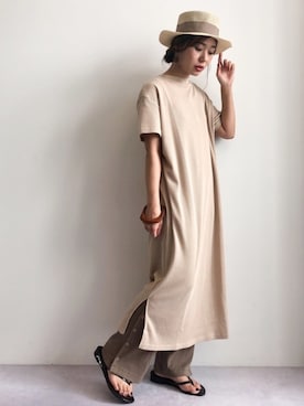 「koe（コエ）のアイテム（その他パンツ）」を使った、gocciさん（レディース・160cm）の夏コーディネート