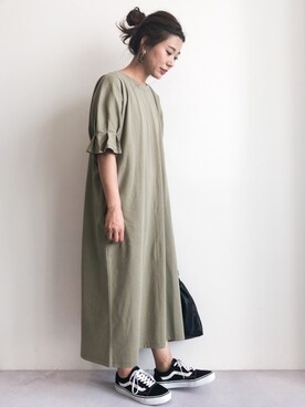 「ワンピース×スニーカー」｜「アイテム（その他）」を使った、gocciさん（レディース・160cm）の夏コーディネート