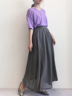 「koe（コエ）のアイテム（ニット/セーター）」を使った、gocciさん（レディース・160cm）の夏コーディネート