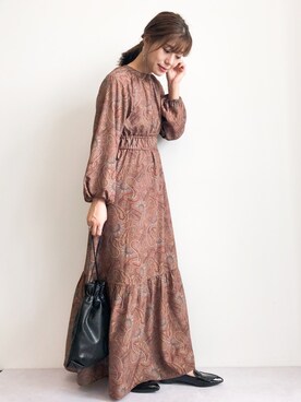 「koe（コエ）のアイテム（ワンピース）」を使った、gocciさん（レディース・160cm）の秋コーディネート