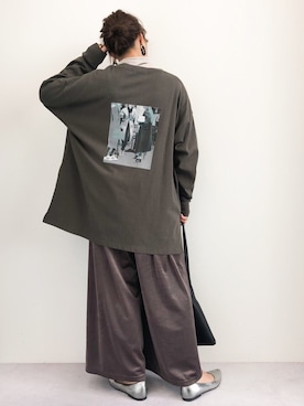 「グラフィックＴ」｜「アイテム（その他）」を使った、gocciさん（レディース・160cm）の冬コーディネート