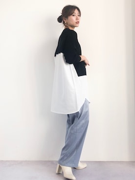 「白ブーツ」｜gocciさん（レディース・160cm）の冬コーディネート