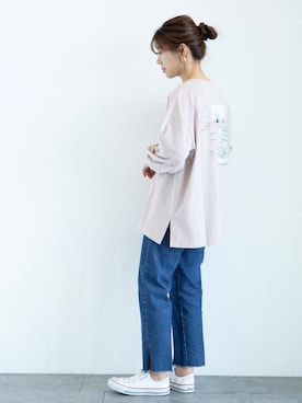 「グラフィックＴ」｜「アイテム（その他）」を使った、gocciさん（レディース・160cm）の冬コーディネート