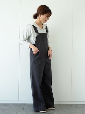 「Green　Parks（グリーンパークス）のアイテム（オールインワン・サロペット）」を使った、gocciさん（レディース・160cm）の春コーディネート