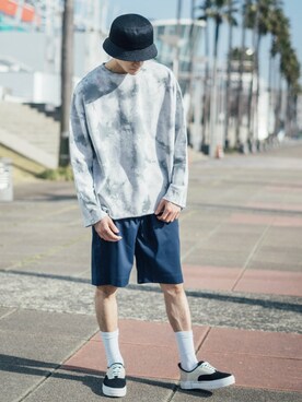 「BEAMS（ビームス）のBEAMS / メッシュ バケット ハット（ハット）」を使った、Ressaca staffさん（メンズ・175cm）の春コーディネート