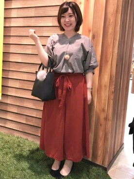 「アイテム（ピアス（両耳用））」を使った、だいわさん（レディース・155cm・20代）の秋コーディネート