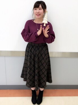 「アイテム（ピアス（両耳用））」を使った、だいわさん（レディース・155cm・20代）の冬コーディネート
