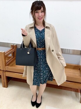 「アイテム（トレンチコート）」を使った、だいわさん（レディース・155cm・20代）の春コーディネート