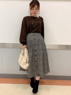 「DRESKIP（ドレスキップ）のアイテム（アクセサリー）」を使った、だいわさん（レディース・155cm）の秋コーディネート