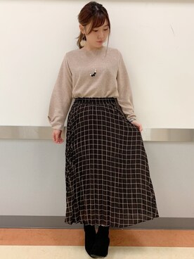 「DRESKIP（ドレスキップ）のアイテム（アクセサリー）」を使った、だいわさん（レディース・155cm）の秋コーディネート
