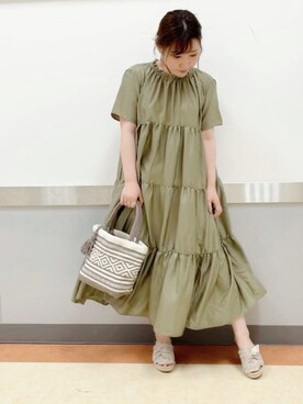 ワンピース グリーン系 を使った人気ファッションコーディネート 年齢 25歳 29歳 Wear