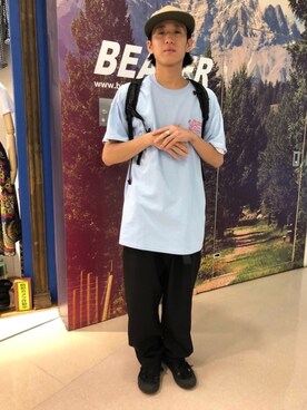 「and wander」｜sumitomoさん（メンズ・168cm）の夏コーディネート