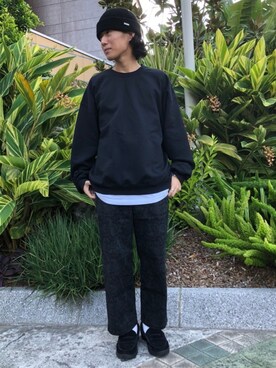 「MANASTASH（マナスタッシュ）のアイテム（ニットキャップ/ビーニー）」を使った、sumitomoさん（メンズ・168cm）の秋コーディネート