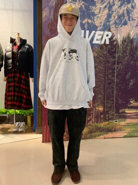 「MANASTASH（マナスタッシュ）のアイテム（キャップ）」を使った、sumitomoさん（メンズ・168cm）の秋コーディネート
