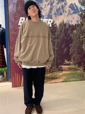 「MANASTASH（マナスタッシュ）のアイテム（ニットキャップ/ビーニー）」を使った、sumitomoさん（メンズ・168cm）の秋コーディネート
