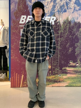 「MANASTASH（マナスタッシュ）のアイテム（ニットキャップ/ビーニー）」を使った、sumitomoさん（メンズ・168cm）の秋コーディネート