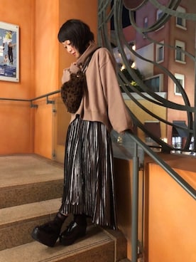 Miina(1ω5)さん（レディース・155cm）の秋コーディネート