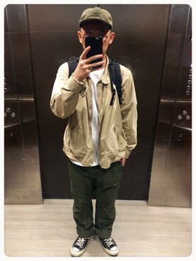 「Polo Ralph Lauren」｜「アイテム（マウンテンパーカー）」を使った、施政次さん（メンズ・178cm）の秋コーディネート