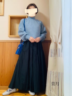 「she mo shelly（シーモシェリー）のアイテム」を使った、葉月さん（レディース・154cm）の冬コーディネート