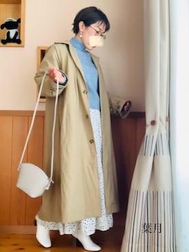 「she mo shelly（シーモシェリー）のアイテム」を使った、葉月さん（レディース・154cm）の春コーディネート