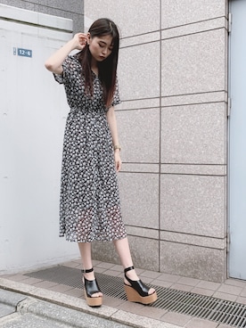 「ENVYM（アンビー）のアイテム（ワンピース/ドレス）」を使った、ASUKAさん（レディース・170cm）の夏コーディネート