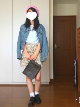 「WC（ダブル シー）のアイテム（ハンチング/ベレー帽）」を使った、らぱんさん（レディース・156cm）の秋コーディネート