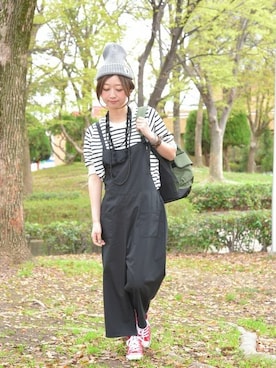 「and it_」｜「アイテム（ニットキャップ/ビーニー）」を使った、fujii(and it_OFFICE)さん（レディース・162cm）の春コーディネート