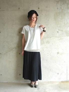 「and it_（アンドイット）のアイテム（パンツ）」を使った、and it_staffさん（レディース・162cm）の春コーディネート