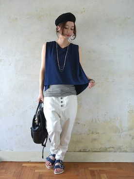 「and it_（アンドイット）のアイテム」を使った、and it_staffさん（レディース・162cm）の夏コーディネート