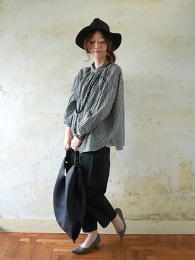 「and it_（アンドイット）のアイテム（パンツ）」を使った、and it_staffさん（レディース・162cm）の夏コーディネート