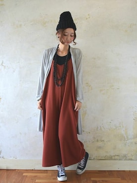 「and it_」｜「アイテム（帽子）」を使った、fujii(and it_OFFICE)さん（レディース・162cm）の夏コーディネート