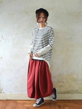 「and it_（アンドイット）のアイテム（トップス）」を使った、and it_staffさん（レディース・162cm）の秋コーディネート