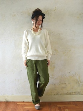 「アンドイット」｜「アイテム（パンツ）」を使った、fujii(and it_OFFICE)さん（レディース・162cm）の冬コーディネート