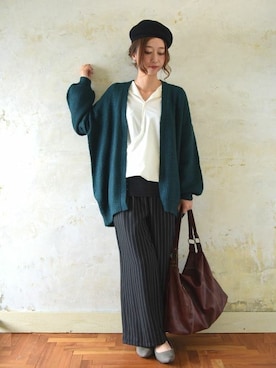 「アンドイット」｜「アイテム（パンツ）」を使った、fujii(and it_OFFICE)さん（レディース・162cm）の冬コーディネート