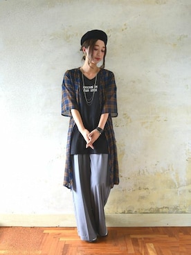 「アンドイット」｜「アイテム（パンツ）」を使った、fujii(and it_OFFICE)さん（レディース・162cm）の夏コーディネート