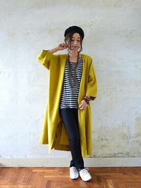 「and it_」｜「アイテム（ハンチング/ベレー帽）」を使った、fujii(and it_OFFICE)さん（レディース・162cm）の夏コーディネート