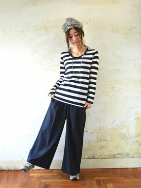 「アンドイット」｜「アイテム（アクセサリー）」を使った、fujii(and it_OFFICE)さん（レディース・162cm）の夏コーディネート