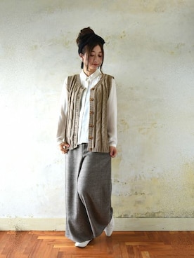 「and it_（アンドイット）のアイテム」を使った、fujii(and it_OFFICE)さん（レディース・162cm）の秋コーディネート