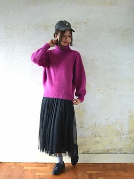 「and it_（アンドイット）のアイテム」を使った、fujii(and it_OFFICE)さん（レディース・162cm）の冬コーディネート