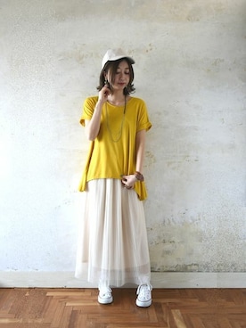 「and it_（アンドイット）のアイテム」を使った、fujii(and it_OFFICE)さん（レディース・162cm）の春コーディネート